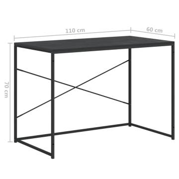 Stylish Black Computer Desk - 110x60 cm | HipoMarket