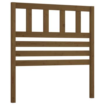 Stylish Honey Brown Bed Headboard - Solid Wood Pine | HipoMarket