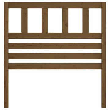 Stylish Honey Brown Bed Headboard - Solid Wood Pine | HipoMarket