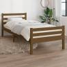 Bed Frame Honey Brown Solid Wood 75x190 cm Small Single Colour honey brown Size 75 x 190 cm 