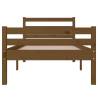 Honey Brown Solid Wood Bed Frame - 75x190 cm Small Single