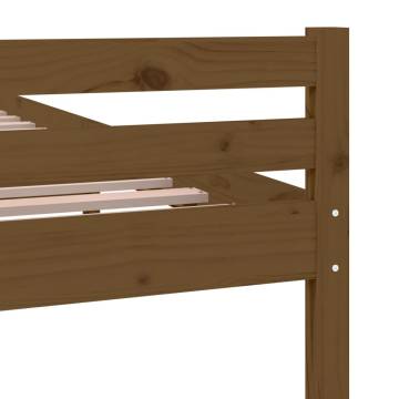 Honey Brown Solid Wood Bed Frame - 75x190 cm Small Single