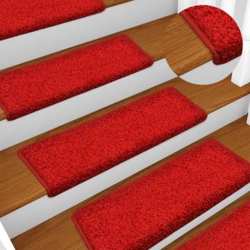 Stair Mats 5 pcs 65x21 cm Red - Stylish & Non-slip | Hipomarket