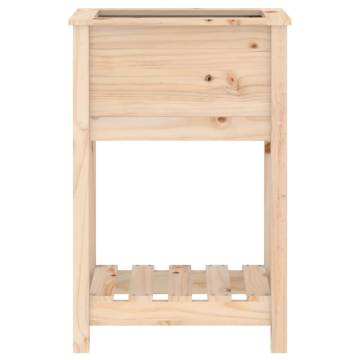 Planter with Shelf - Solid Pine Wood | HipoMarket