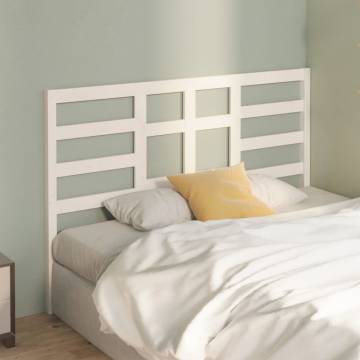 Stylish White Solid Pine Bed Headboard | 141x4x104 cm