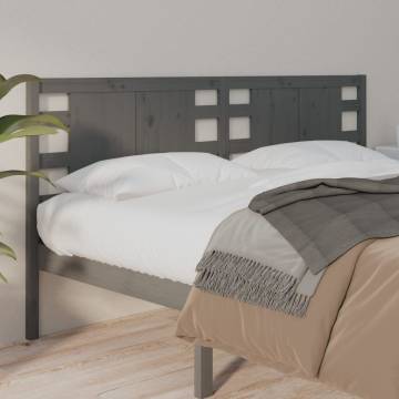 Stylish Grey Headboard | Solid Pine Wood | 166x4x100 cm