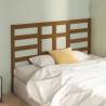 Stylish Honey Brown Solid Wood Bed Headboard - 156x4x104 cm