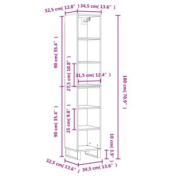 Elegant Highboard White - Stylish Storage Solution