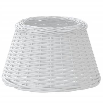 Stylish White Wicker Lamp Shade Ø50x30 cm - Hipomarket