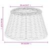 Stylish White Wicker Lamp Shade Ø50x30 cm - Hipomarket