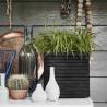 Capi Nature Row Square Planter 40x40 cm Black | Hipomarket