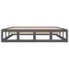 Grey King Size Bed Frame 150x200 cm - Solid Wood Design