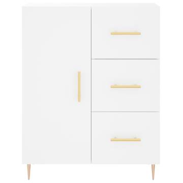 Stylish Highboard White 69.5x34x180 cm | Hipomarket