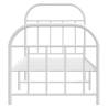 Metal Bed Frame with Headboard & Footboard - Small Single White