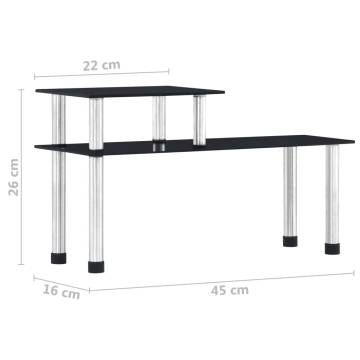 Stylish Kitchen Shelf - Black Tempered Glass | HipoMarket