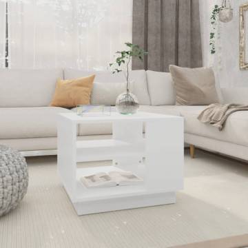 Modern White Coffee Table 55x55 cm | Durable Engineered Wood