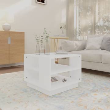 Modern White Coffee Table 55x55 cm | Durable Engineered Wood