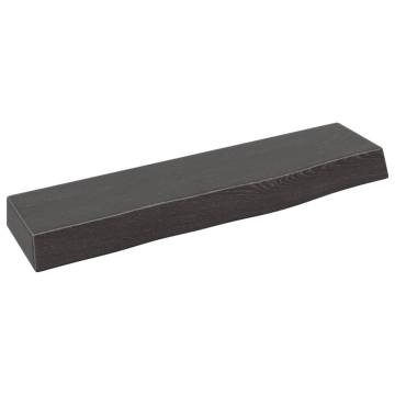 Wall Shelf Dark Brown - Solid Oak, 40x10x4 cm | HipoMarket