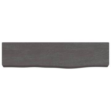 Wall Shelf Dark Brown - Solid Oak, 40x10x4 cm | HipoMarket