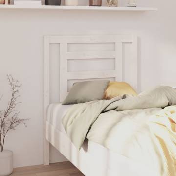 Stylish White Bed Headboard - Solid Pine Wood | Hipo Market