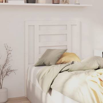 Stylish White Bed Headboard - Solid Pine Wood | Hipo Market