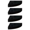 Floating Corner Shelves - Set of 4 High Gloss Black | HipoMarket