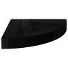 Floating Corner Shelves - Set of 4 High Gloss Black | HipoMarket