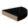 Floating Corner Shelves - Set of 4 High Gloss Black | HipoMarket