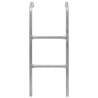 2-Step Trampoline Ladder Steel Silver - 72 cm Safety Access