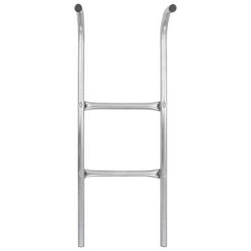 2-Step Trampoline Ladder Steel Silver - 72 cm Safety Access