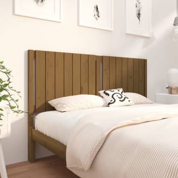 Honey Brown Solid Wood Bed Headboard | 155.5x4x100 cm