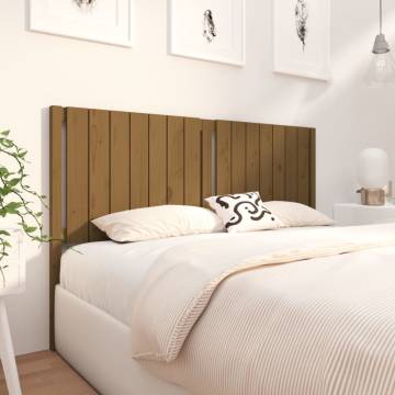 Honey Brown Solid Wood Bed Headboard | 155.5x4x100 cm