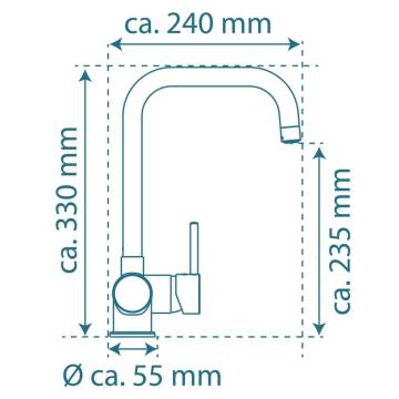 EISL FUTURA Low Pressure Matte Black Kitchen Mixer Tap