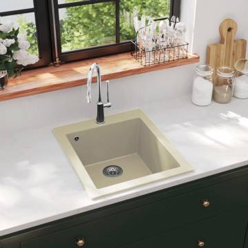 Granite Kitchen Sink Single Basin Beige - Timeless Design