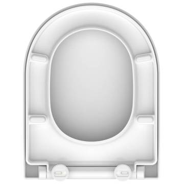 SCHÜTTE Duroplast White D-Shape Toilet Seat | Soft-Close