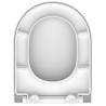 SCHÜTTE Duroplast White D-Shape Toilet Seat | Soft-Close