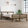 Bed Frame Honey Brown Solid Wood 150x200 cm King Size Colour honey brown Size 150 x 200 cm 