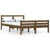 Honey Brown Solid Wood King Size Bed Frame - 150x200 cm