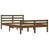 Honey Brown Solid Wood King Size Bed Frame - 150x200 cm