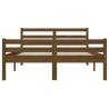 Honey Brown Solid Wood King Size Bed Frame - 150x200 cm