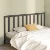 Bed Headboard Grey 186x4x100 cm Solid Wood Pine Colour grey Size 186 x 100 cm Quantity in Package 1 