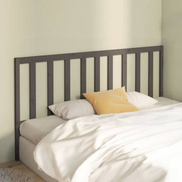 Grey Bed Headboard - Solid Pine Wood | Hipomarket UK