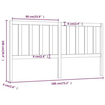 Grey Bed Headboard - Solid Pine Wood | Hipomarket UK