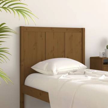 Honey Brown Bed Headboard - Solid Pine Wood 105.5x4x100 cm