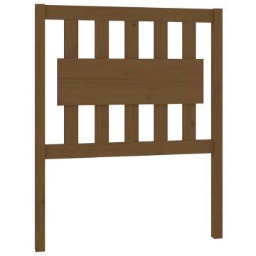 Honey Brown Pine Bed Headboard - Stylish & Rustic Design