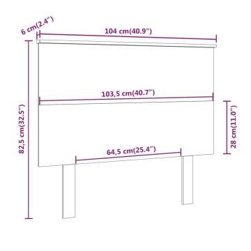 Stylish Honey Brown Bed Headboard - Solid Pine Wood (104x6x82.5 cm)