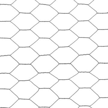 Chicken Wire Fence Steel PVC Coating 25x1 m - Grey Color