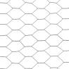 Chicken Wire Fence Steel PVC Coating 25x1 m - Grey Color