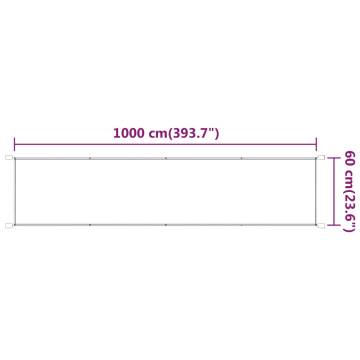 Light Green Vertical Awning 60x1000 cm | Oxford Fabric Protection