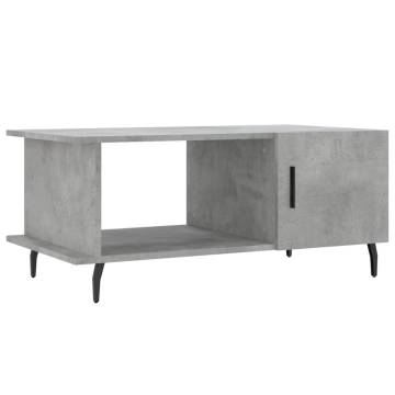 Stylish Concrete Grey Coffee Table - 90x50x40 cm | HipoMarket